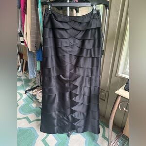 Xscape Black Layered Maxi Skirt
